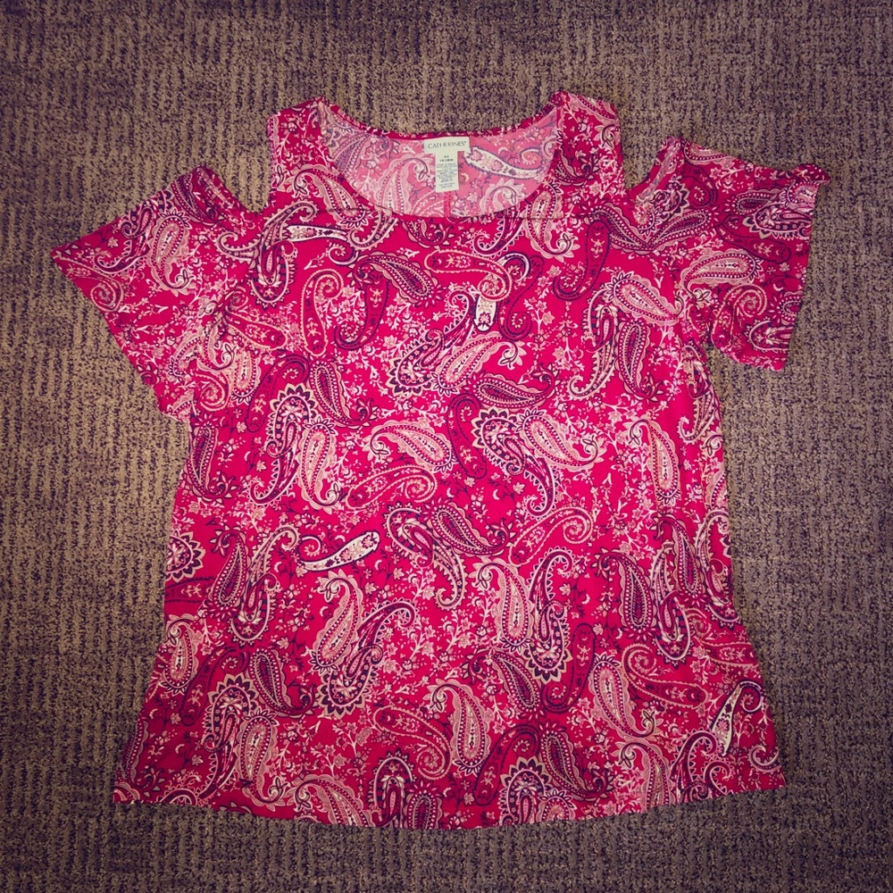 Paisley cold shoulder top 14/16W